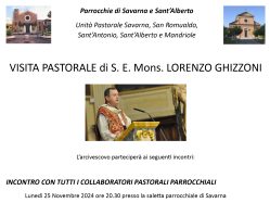 Visita Pastorale 2019-2024 – 25 novembre-1 dicembre 2024 – Savarna e Sant’Alberto_800x600